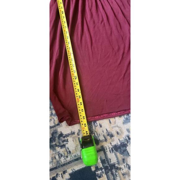 Vintage Union Made Bead Detail 100% Rayon Burgundy Women's Size 10 - Picture 6 of 10